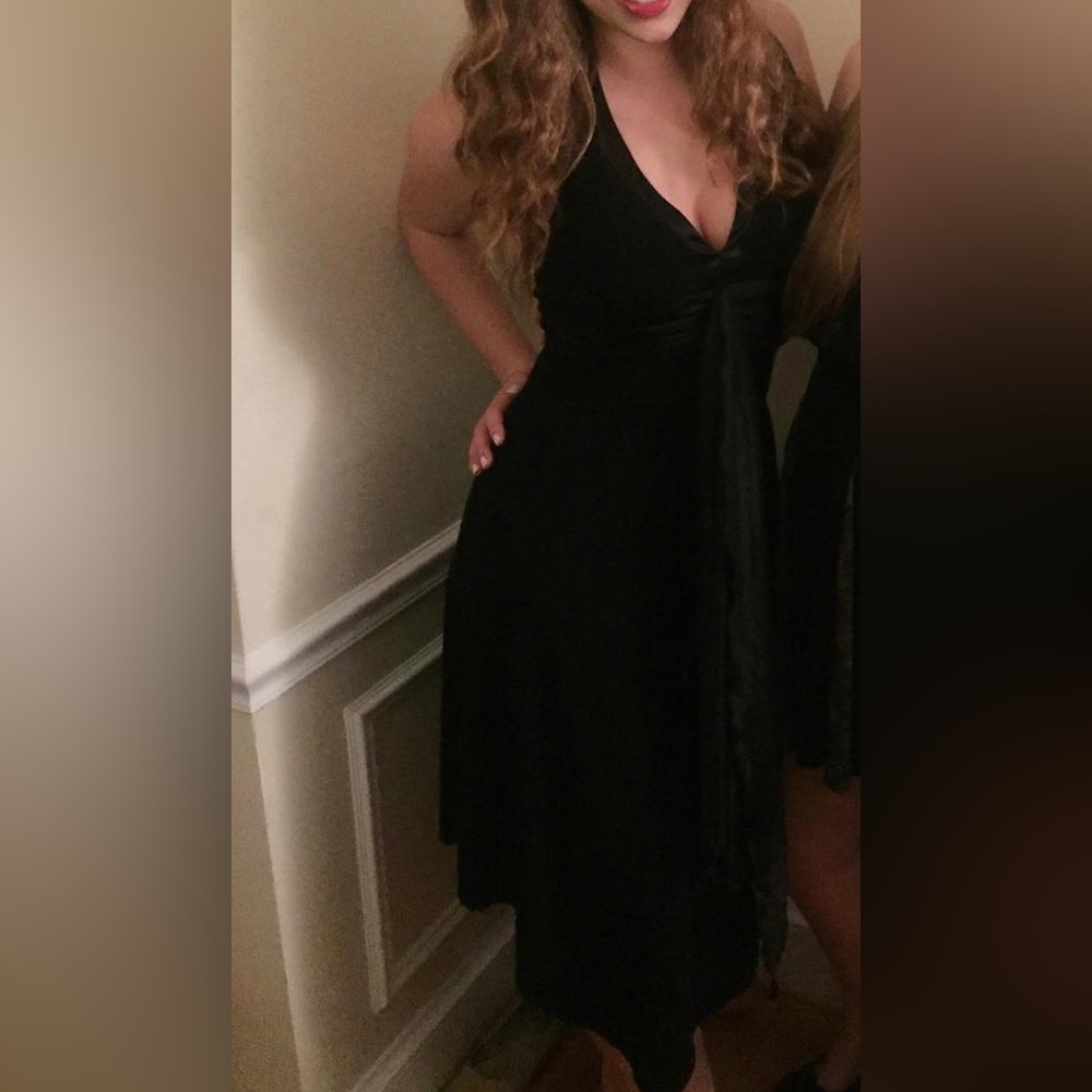 Allyn Paige Black Halter Top Dress
